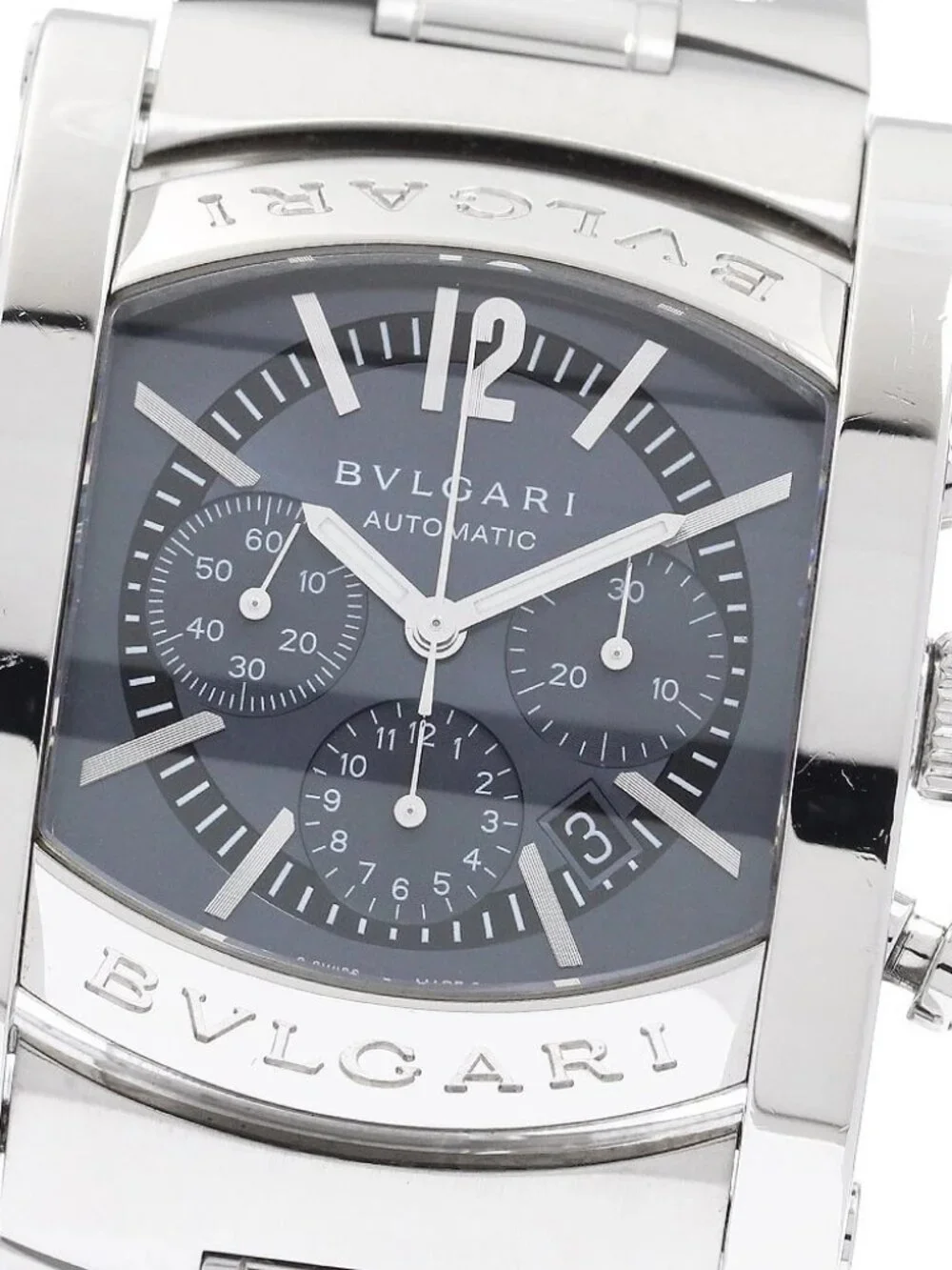 BVLGARI Assioma AA44SCH Chronograph Date Navy Dial Automatic Men's Watch_952134